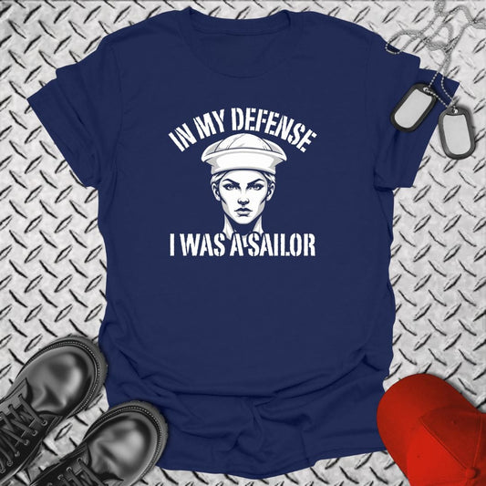 NavyHumor Everyday Tee Navy / S In My Defense - Female