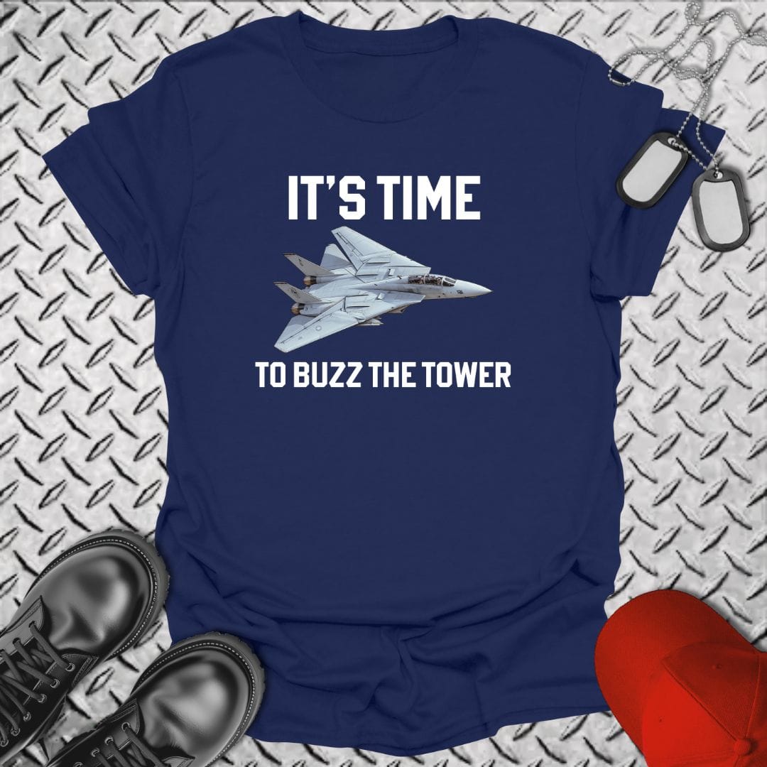 NavyHumor Everyday Tee Navy / S It's Time To Buzz The Tower