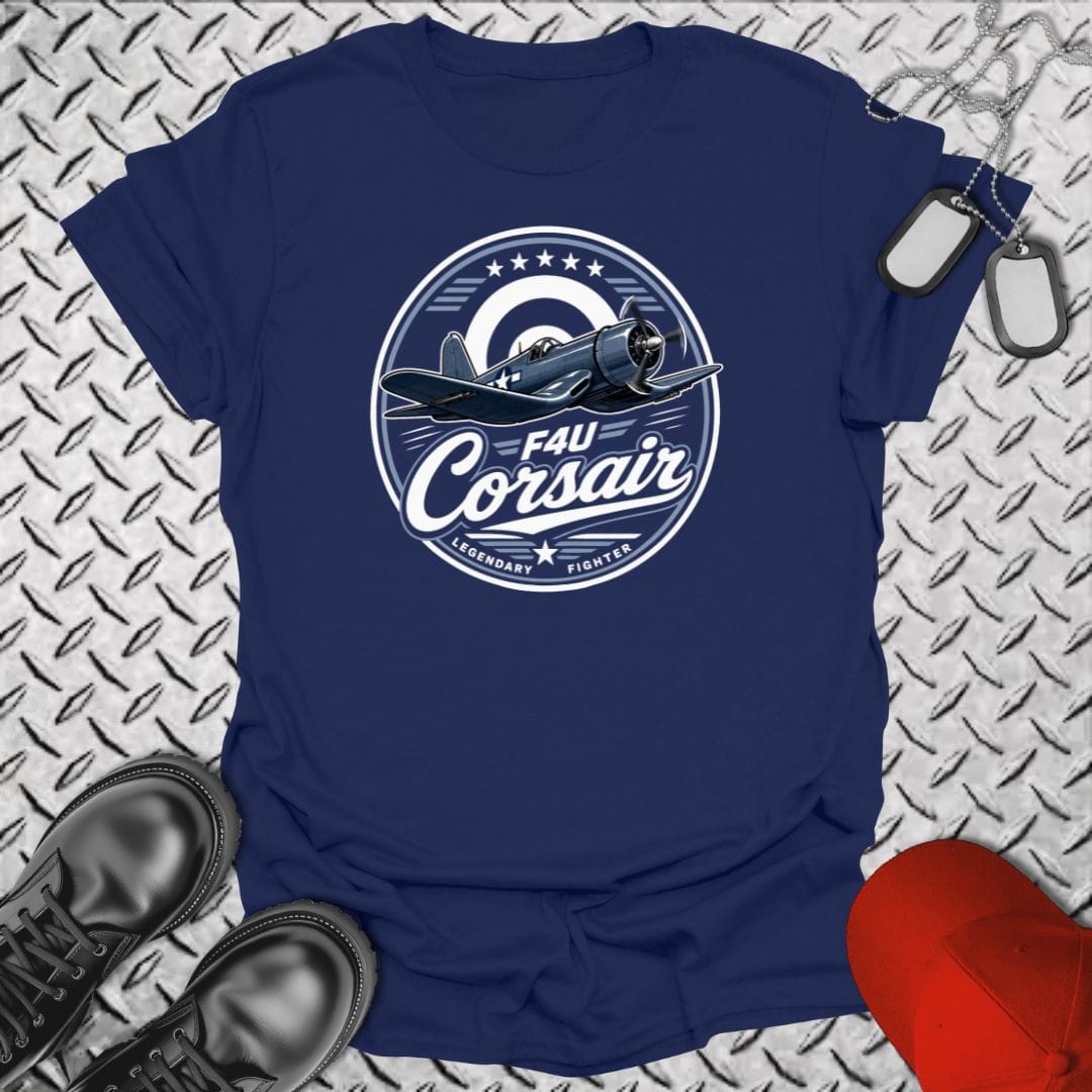 NavyHumor Everyday Tee Navy / S Legendary Fighter - F4U Corsair