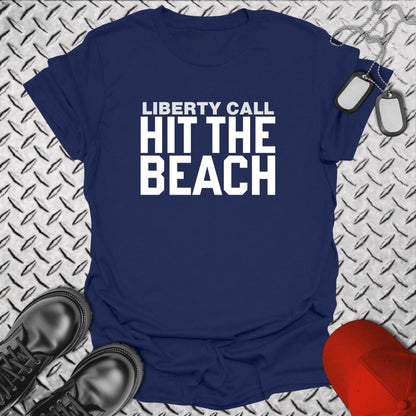 NavyHumor Everyday Tee Navy / S Liberty Call - Hit the Beach