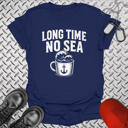 NavyHumor Everyday Tee Navy / S Long Time, No Sea