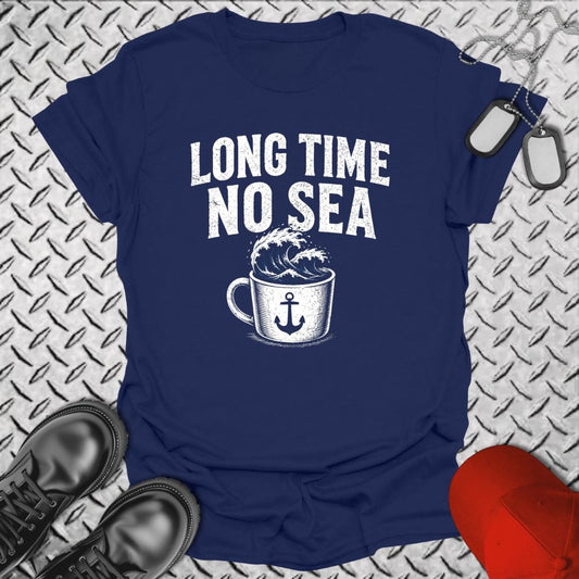 NavyHumor Everyday Tee Navy / S Long Time, No Sea