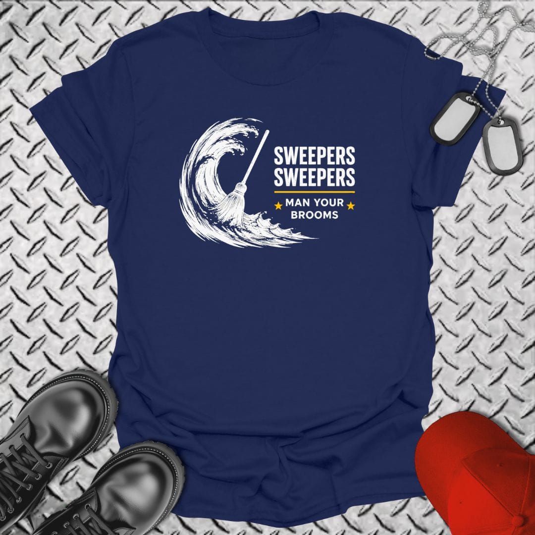 NavyHumor Everyday Tee Navy / S Man Your Brooms
