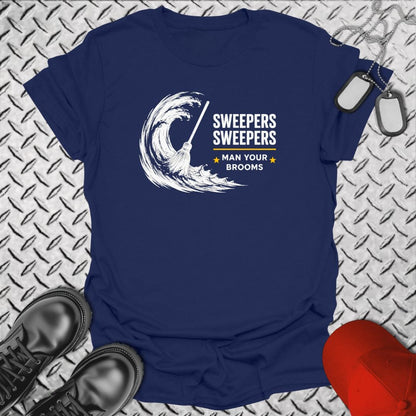 NavyHumor Everyday Tee Navy / S Man Your Brooms