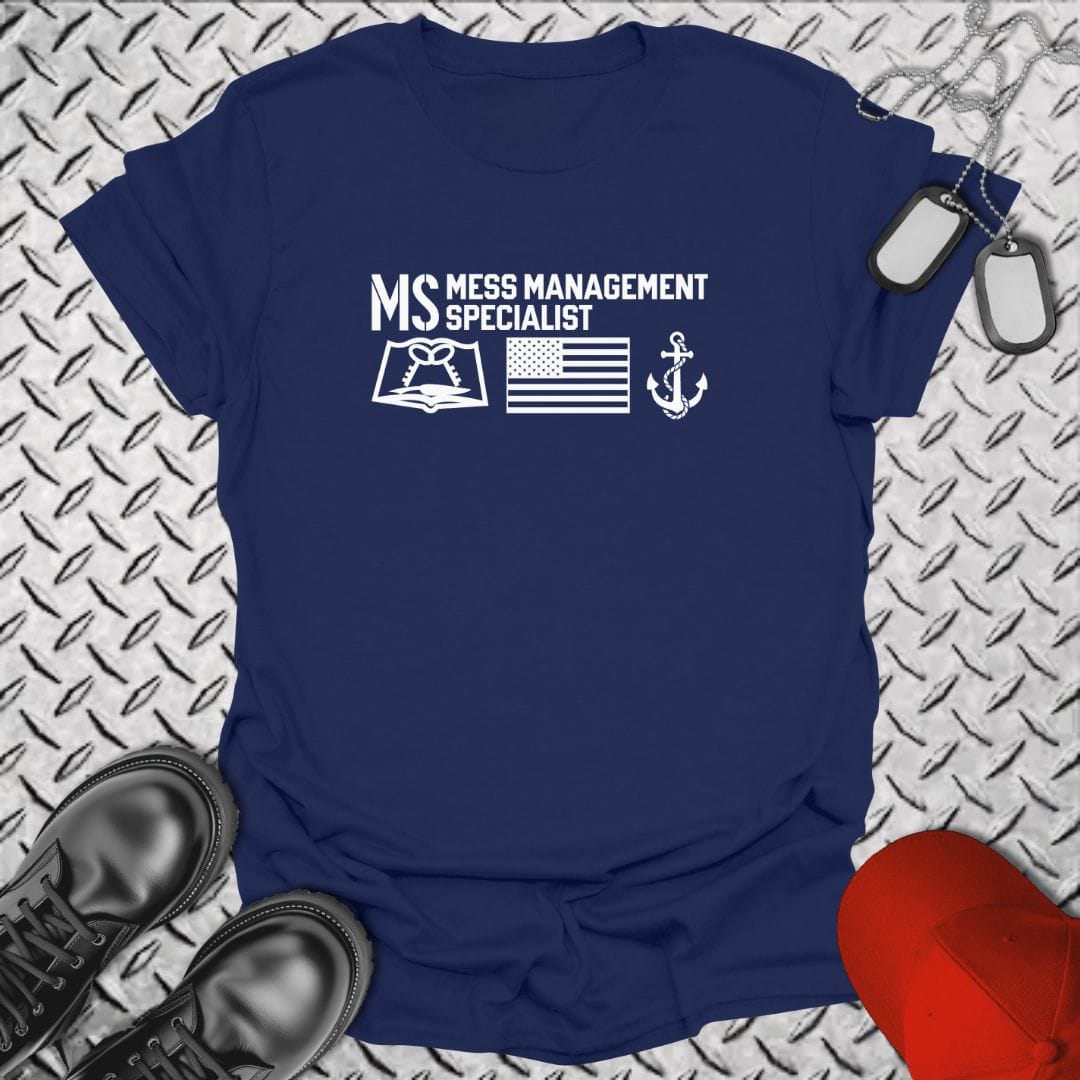 NavyHumor Everyday Tee Navy / S MS - Flag & Anchor
