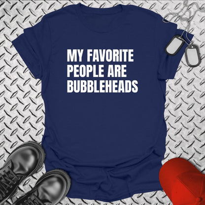 NavyHumor Everyday Tee Navy / S My Favorite People Are Bubbleheads