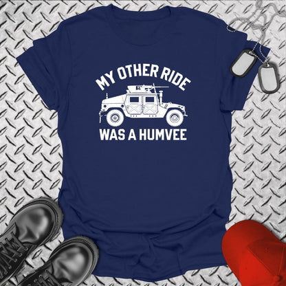 NavyHumor Everyday Tee Navy / S My Other Ride Was A Humvee