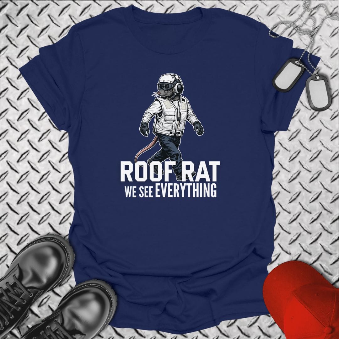 NavyHumor Everyday Tee Navy / S Roof Rat - White