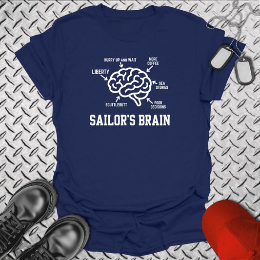 NavyHumor Everyday Tee Navy / S Sailor's Brain