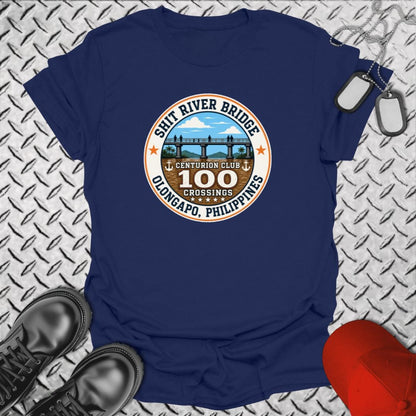 NavyHumor Everyday Tee Navy / S Shit River Bridge Centurion Club