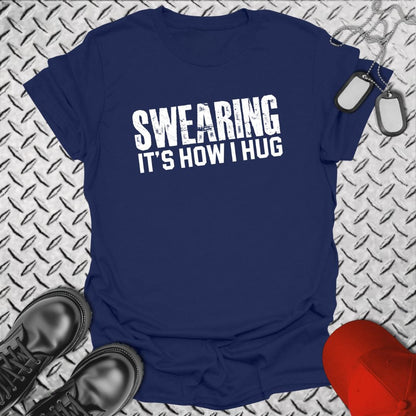 NavyHumor Everyday Tee Navy / S Swearing - It's How I Hug
