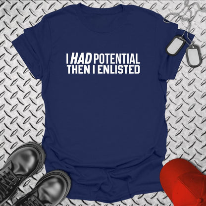 NavyHumor Everyday Tee Navy / S Then I Enlisted