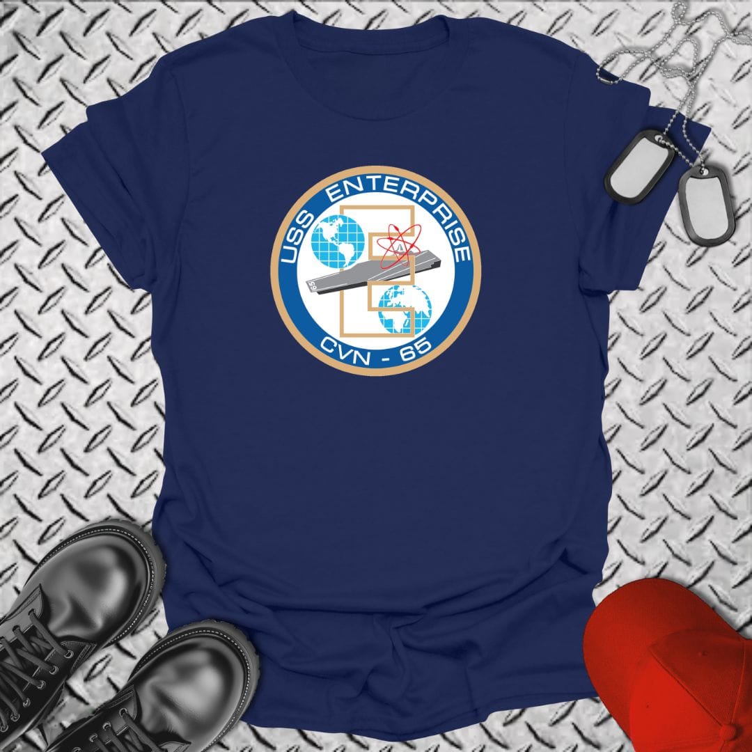NavyHumor Everyday Tee Navy / S USS Enterprise Crest