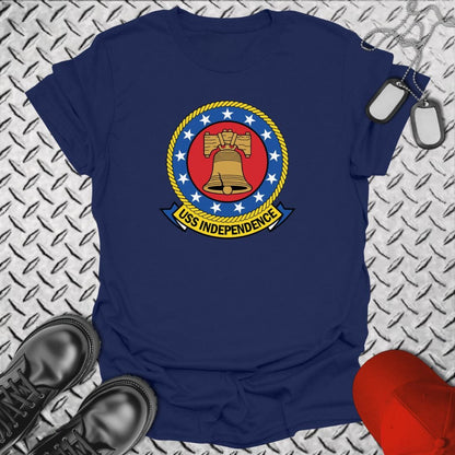 NavyHumor Everyday Tee Navy / S USS Independence Crest