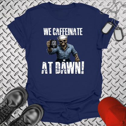 NavyHumor Everyday Tee Navy / S We Caffeinate At Dawn