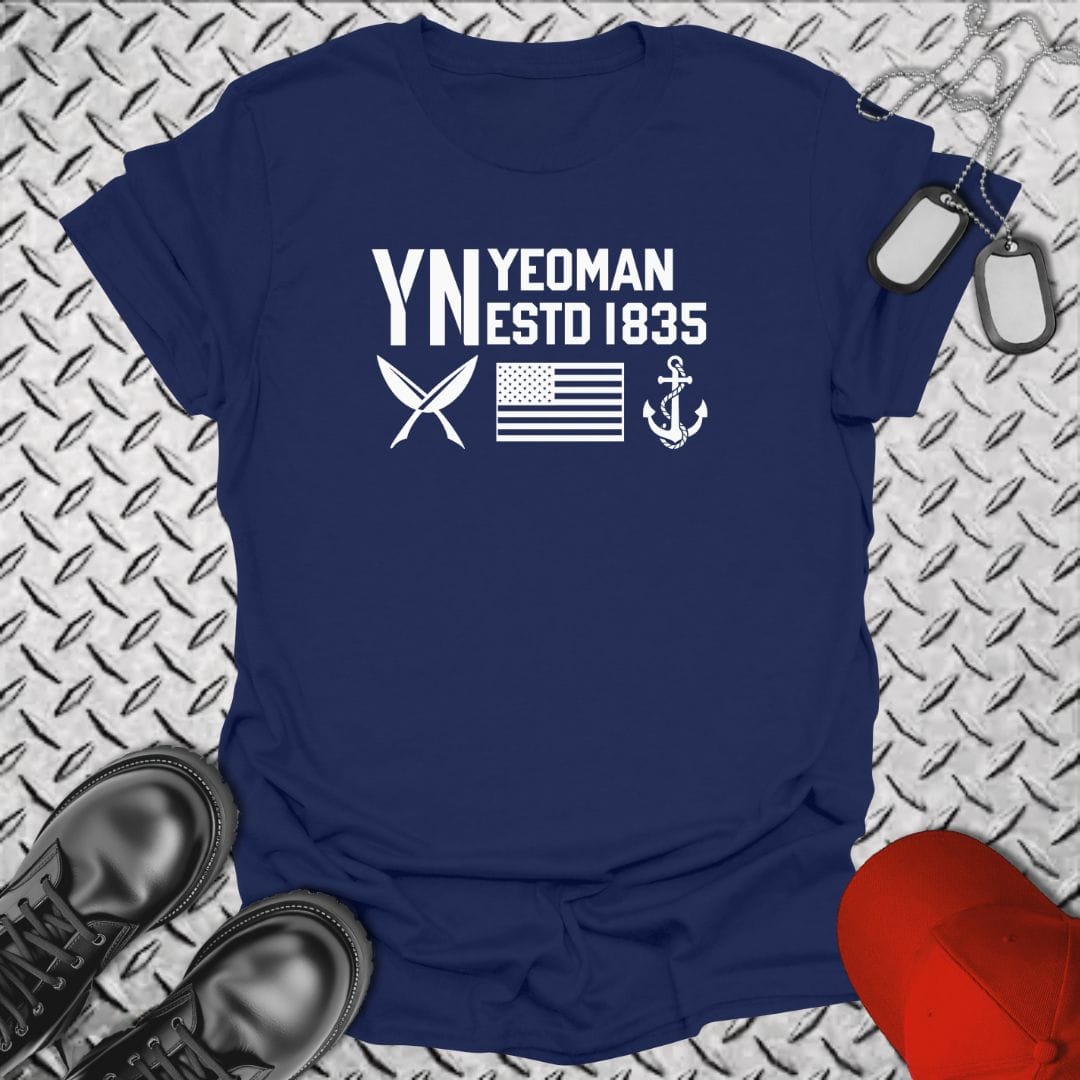 NavyHumor Everyday Tee Navy / S YN - Flag & Anchor