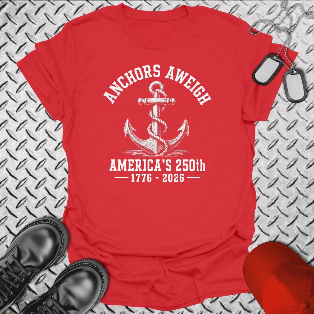 NavyHumor Everyday Tee Red / S Anchors Aweigh 250th