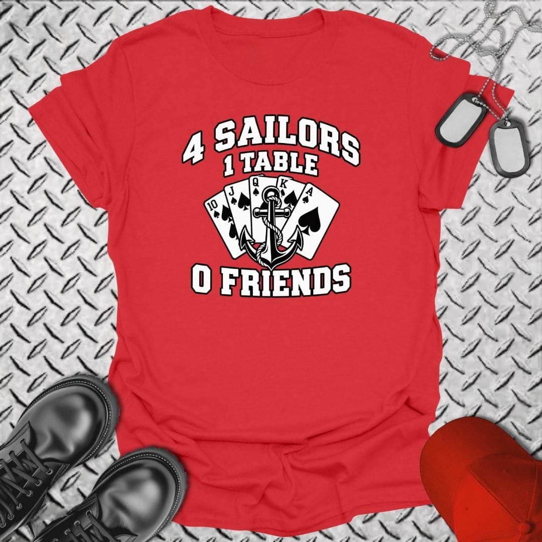 NavyHumor Everyday Tee Red / S Berthing Card Games