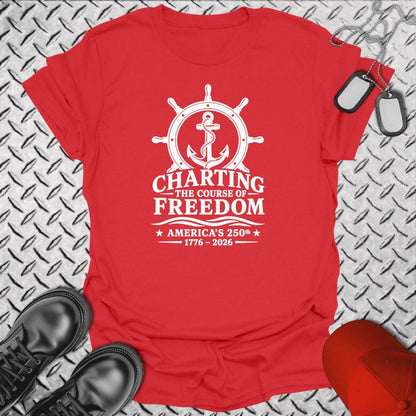 NavyHumor Everyday Tee Red / S Charting The Course Of Freedom 250th