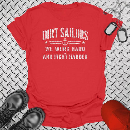 NavyHumor Everyday Tee Red / S Dirt Sailors - Work Hard