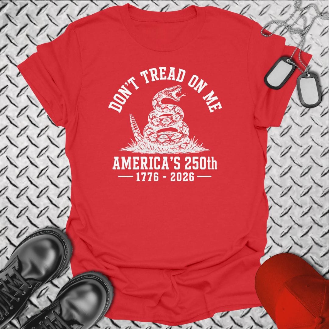NavyHumor Everyday Tee Red / S Don't Tread On Me 250th