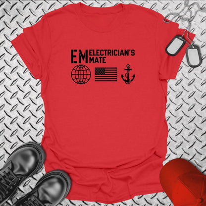 NavyHumor Everyday Tee Red / S EM - Flag & Anchor