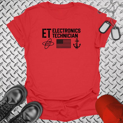 NavyHumor Everyday Tee Red / S ET - Flag & Anchor