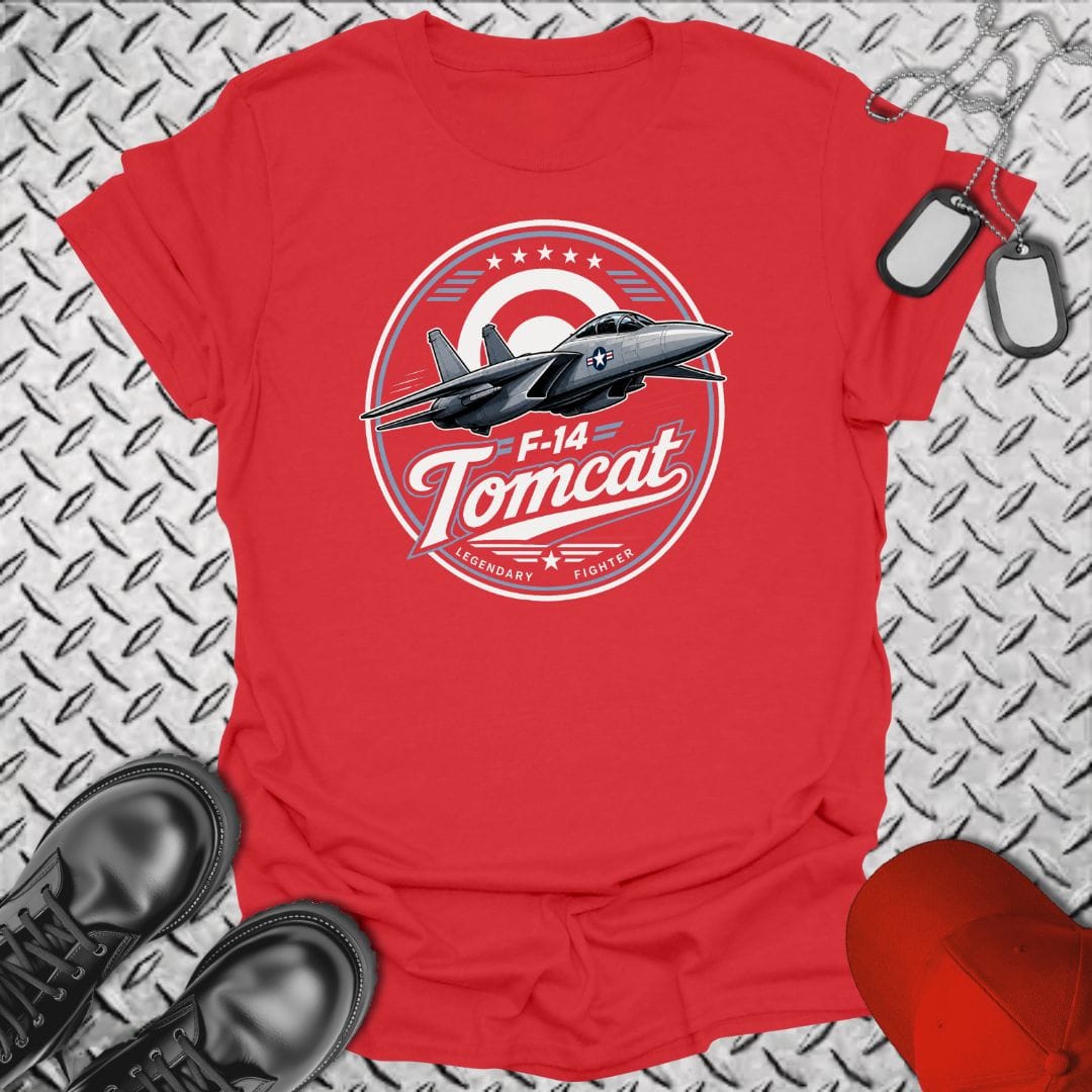 NavyHumor Everyday Tee Red / S F-14 Tomcat - Legendary Fighter