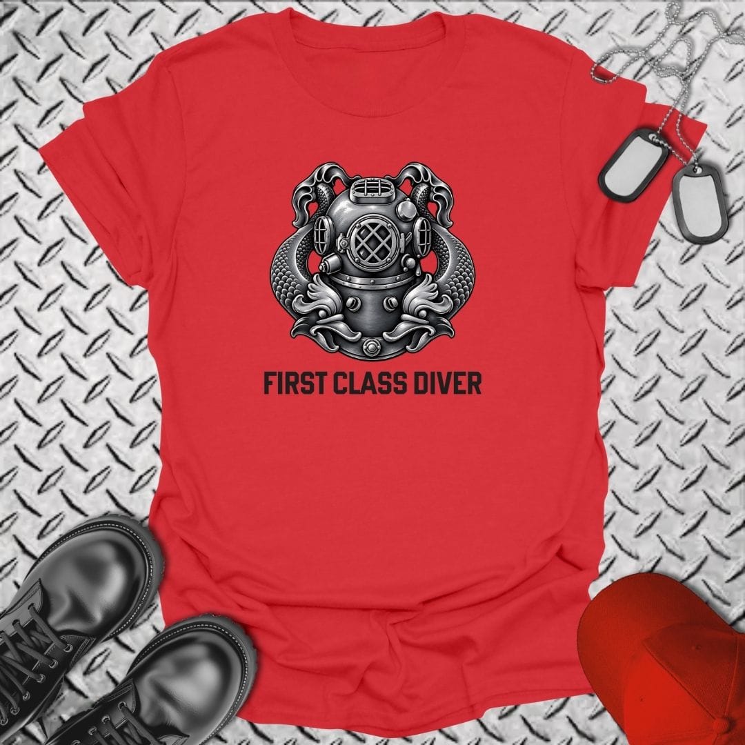 NavyHumor Everyday Tee Red / S First Class Diver