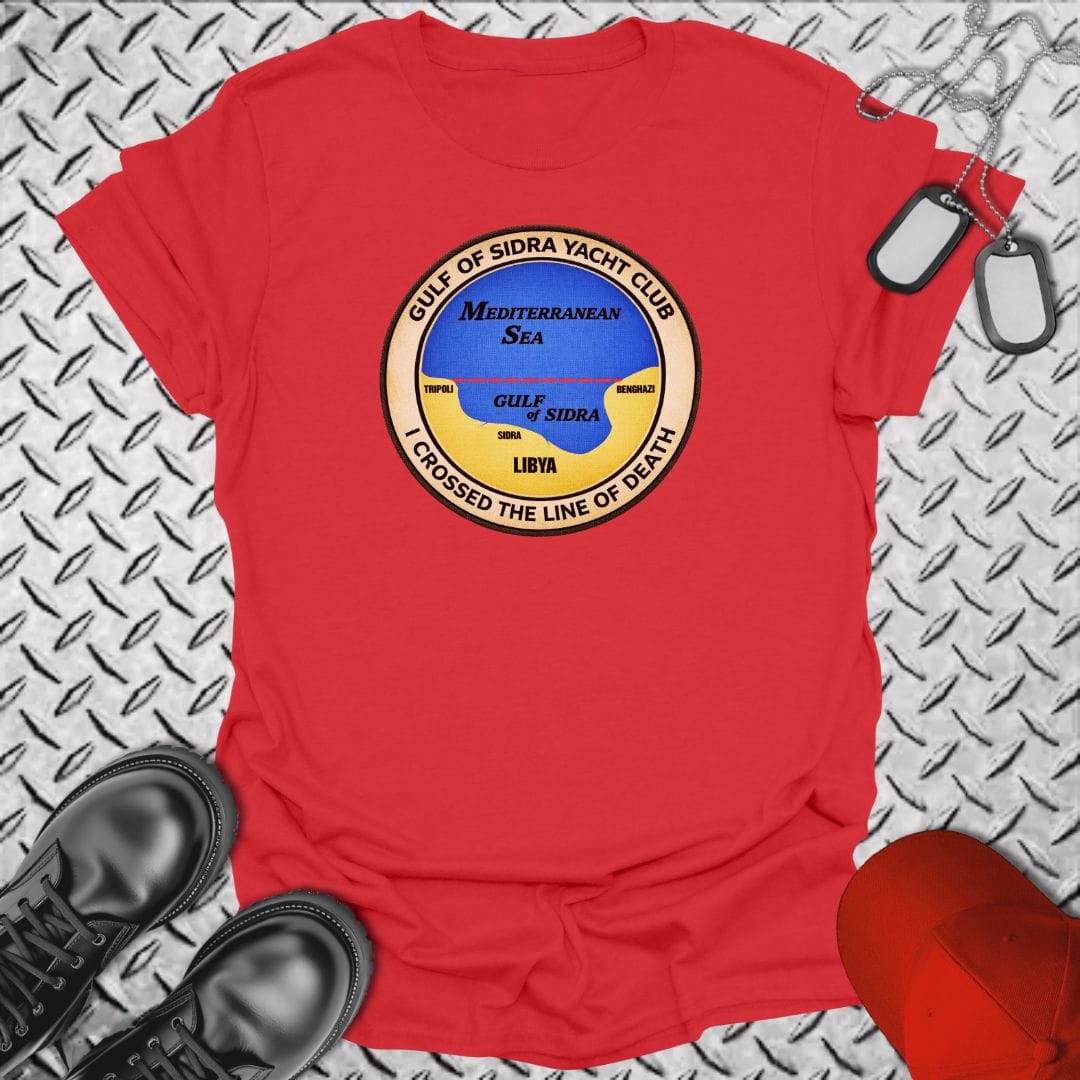 NavyHumor Everyday Tee Red / S Gulf of Sidra Yacht Club - Line of Death