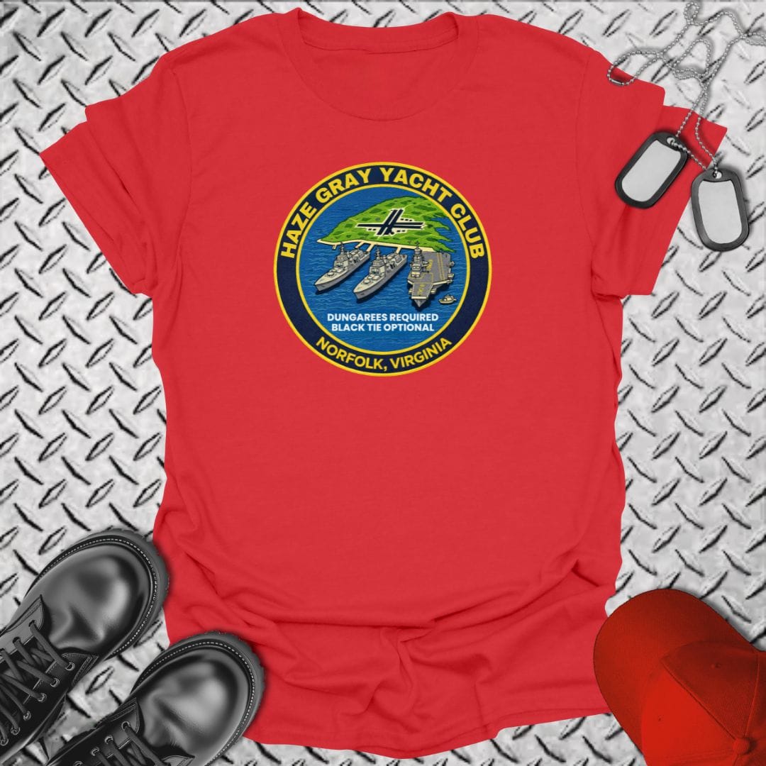 NavyHumor Everyday Tee Red / S Haze Gray Yacht Club - Norfolk