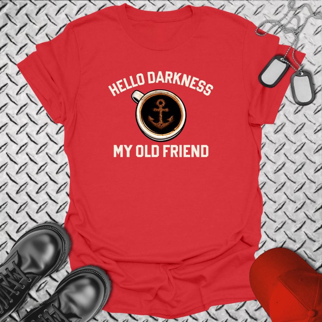 NavyHumor Everyday Tee Red / S Hello Darkness - Navy Coffee