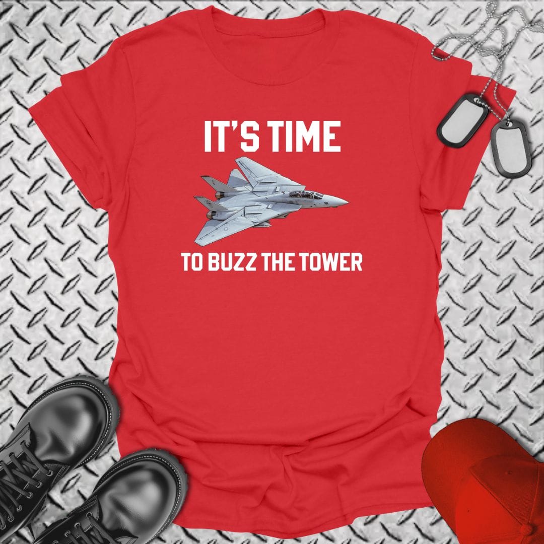NavyHumor Everyday Tee Red / S It's Time To Buzz The Tower