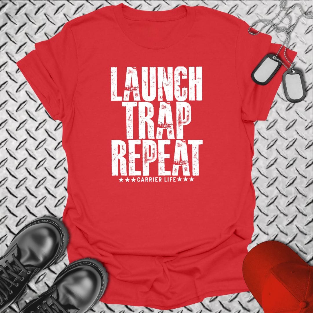 NavyHumor Everyday Tee Red / S Launch Trap Repeat