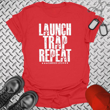 NavyHumor Everyday Tee Red / S Launch Trap Repeat