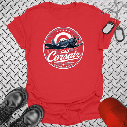 NavyHumor Everyday Tee Red / S Legendary Fighter - F4U Corsair