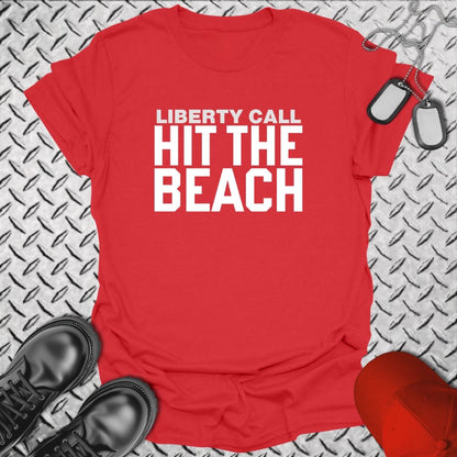 NavyHumor Everyday Tee Red / S Liberty Call - Hit the Beach