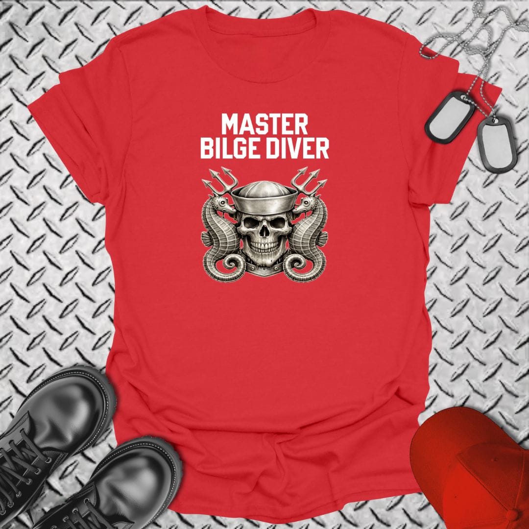 NavyHumor Everyday Tee Red / S Master Bilge Diver
