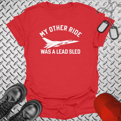 NavyHumor Everyday Tee Red / S My Other Ride Was A Lead Sled