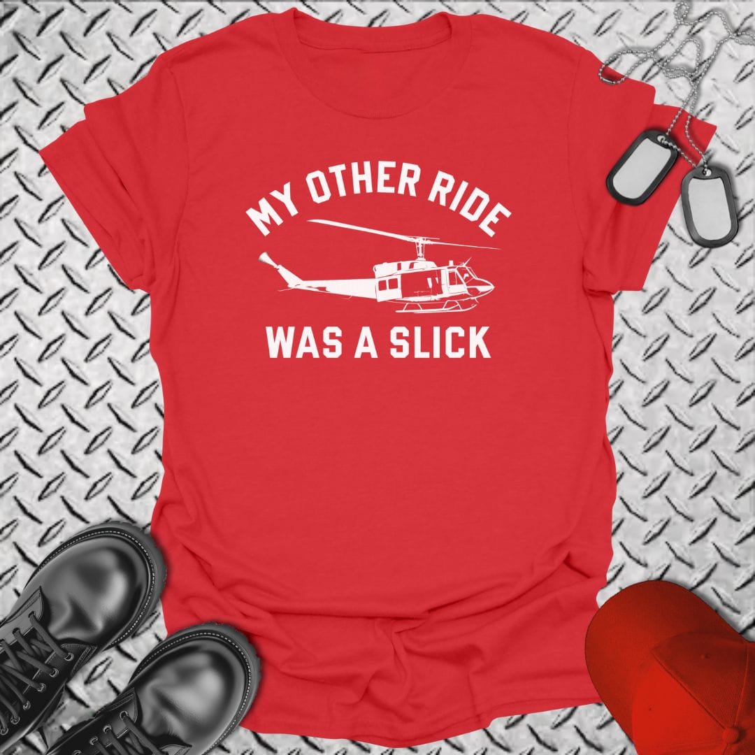 NavyHumor Everyday Tee Red / S My Other Ride Was A Slick
