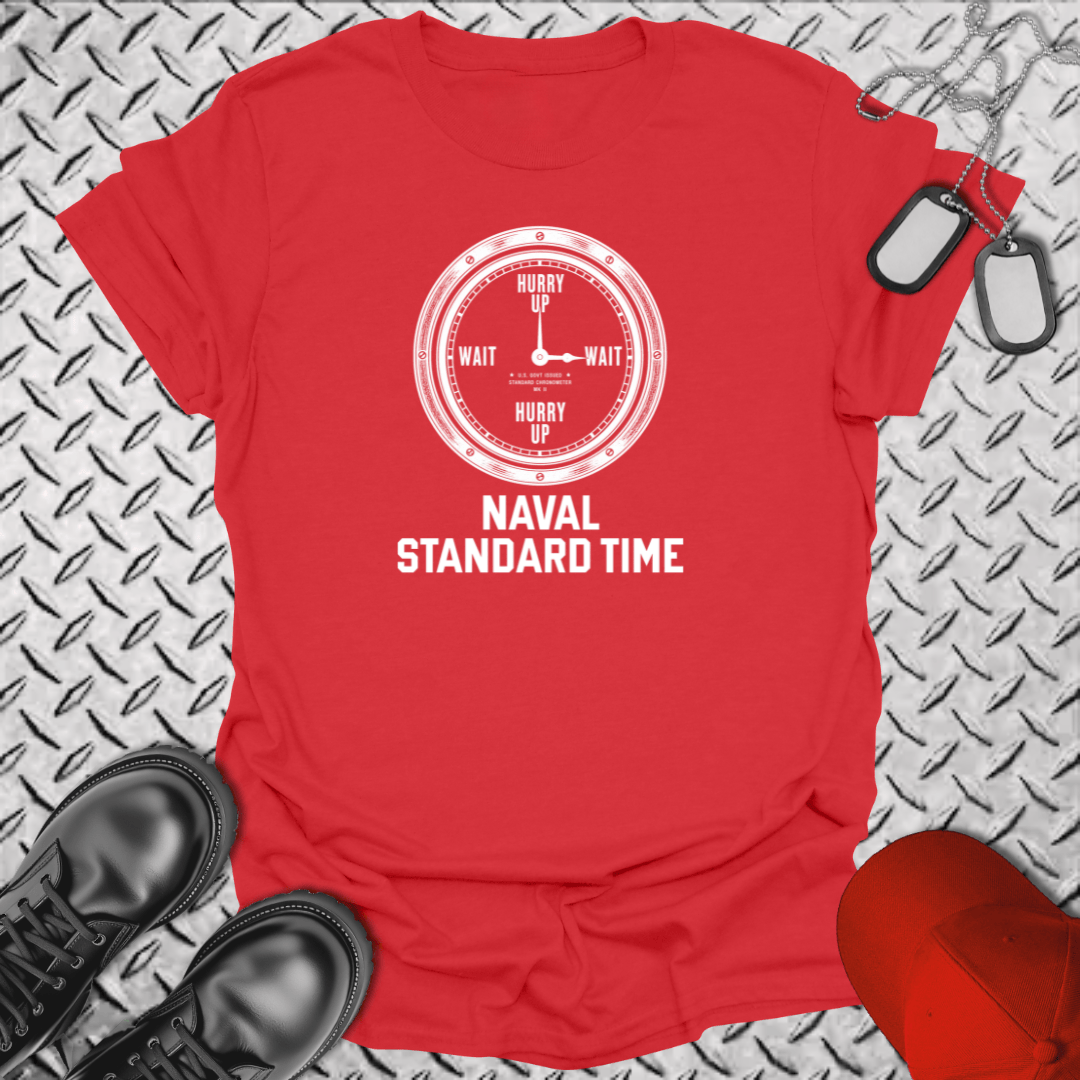 NavyHumor Everyday Tee Red / S Naval Standard Time