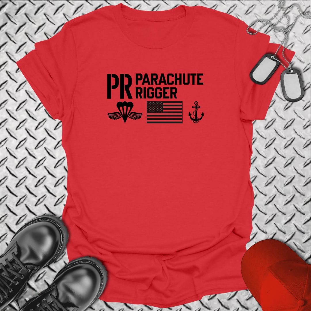 NavyHumor Everyday Tee Red / S PR - Flag & Anchor