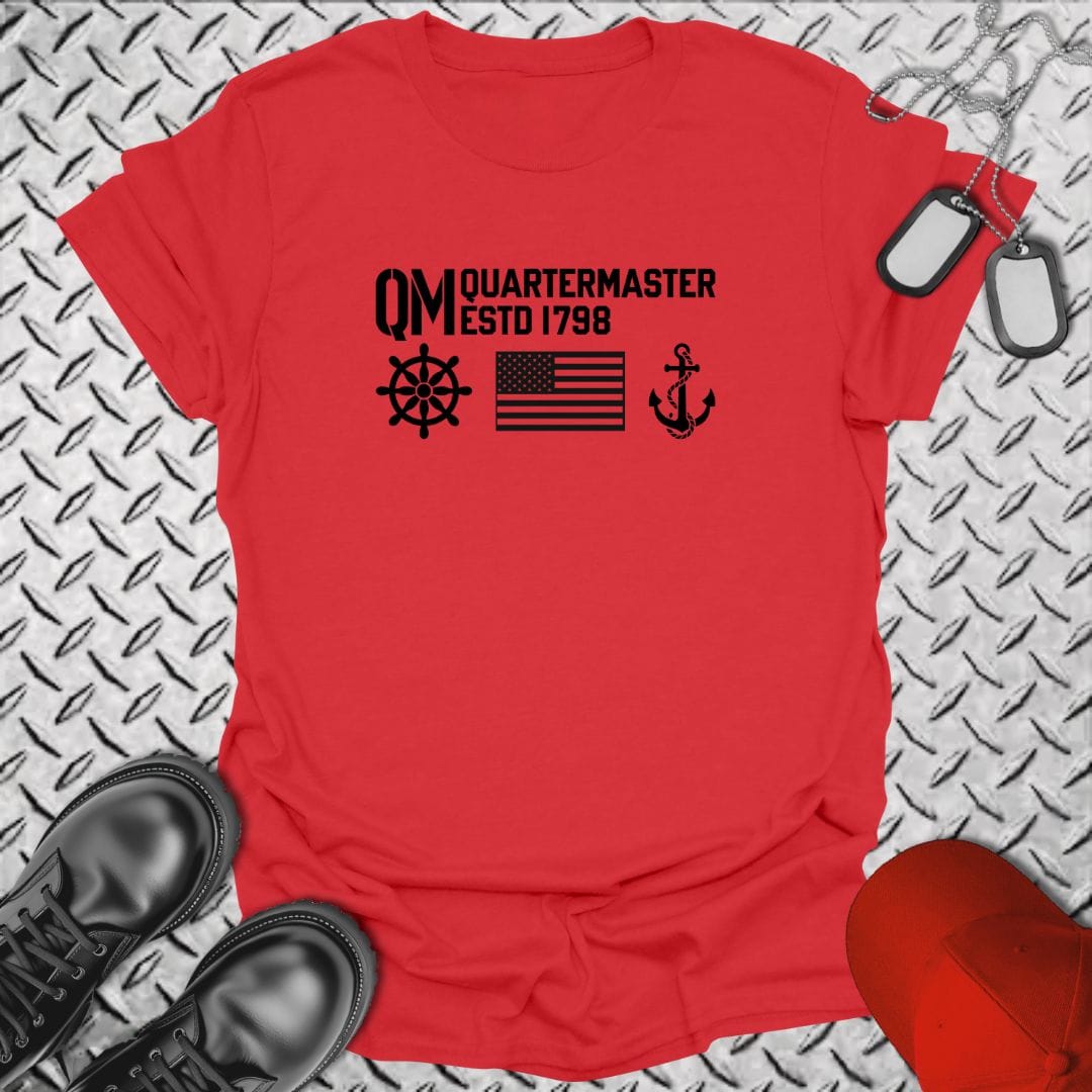 NavyHumor Everyday Tee Red / S QM - Flag & Anchor