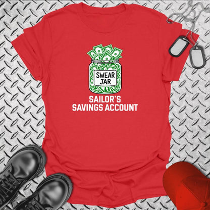NavyHumor Everyday Tee Red / S Sailor's Savings Account