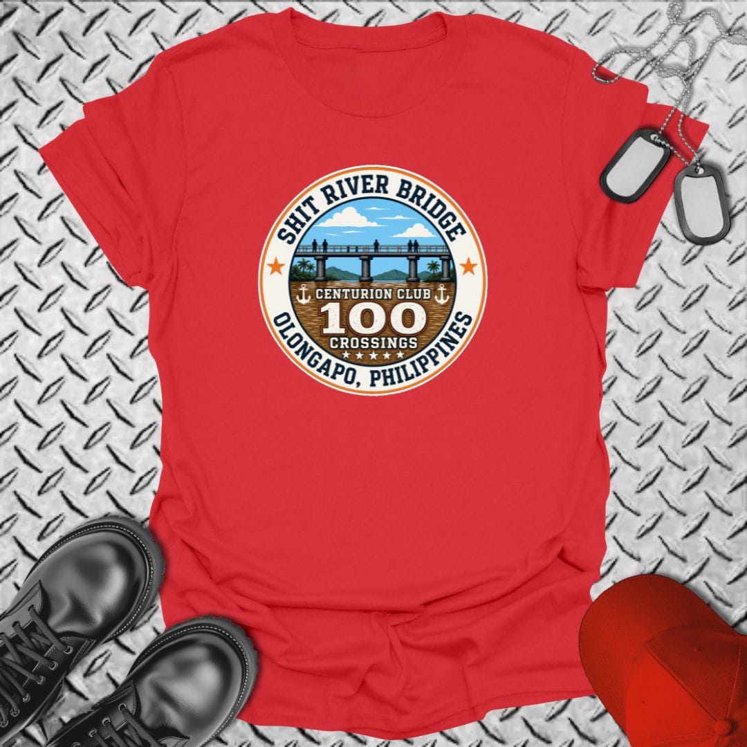 NavyHumor Everyday Tee Red / S Shit River Bridge Centurion Club