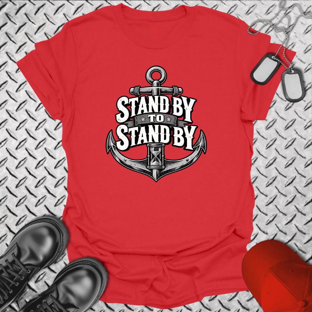 NavyHumor Everyday Tee Red / S Stand By To Stand By