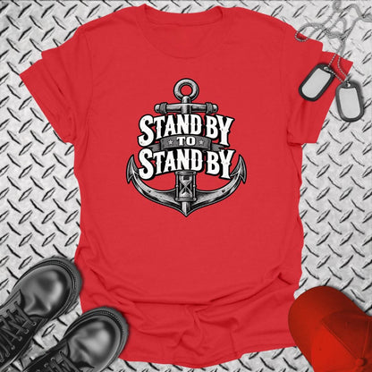 NavyHumor Everyday Tee Red / S Stand By To Stand By