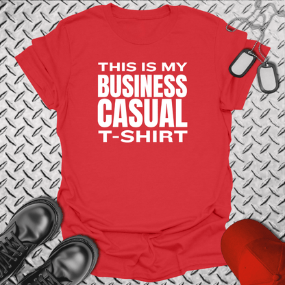 NavyHumor Everyday Tee Red / S This Is My Business Casual T-Shirt
