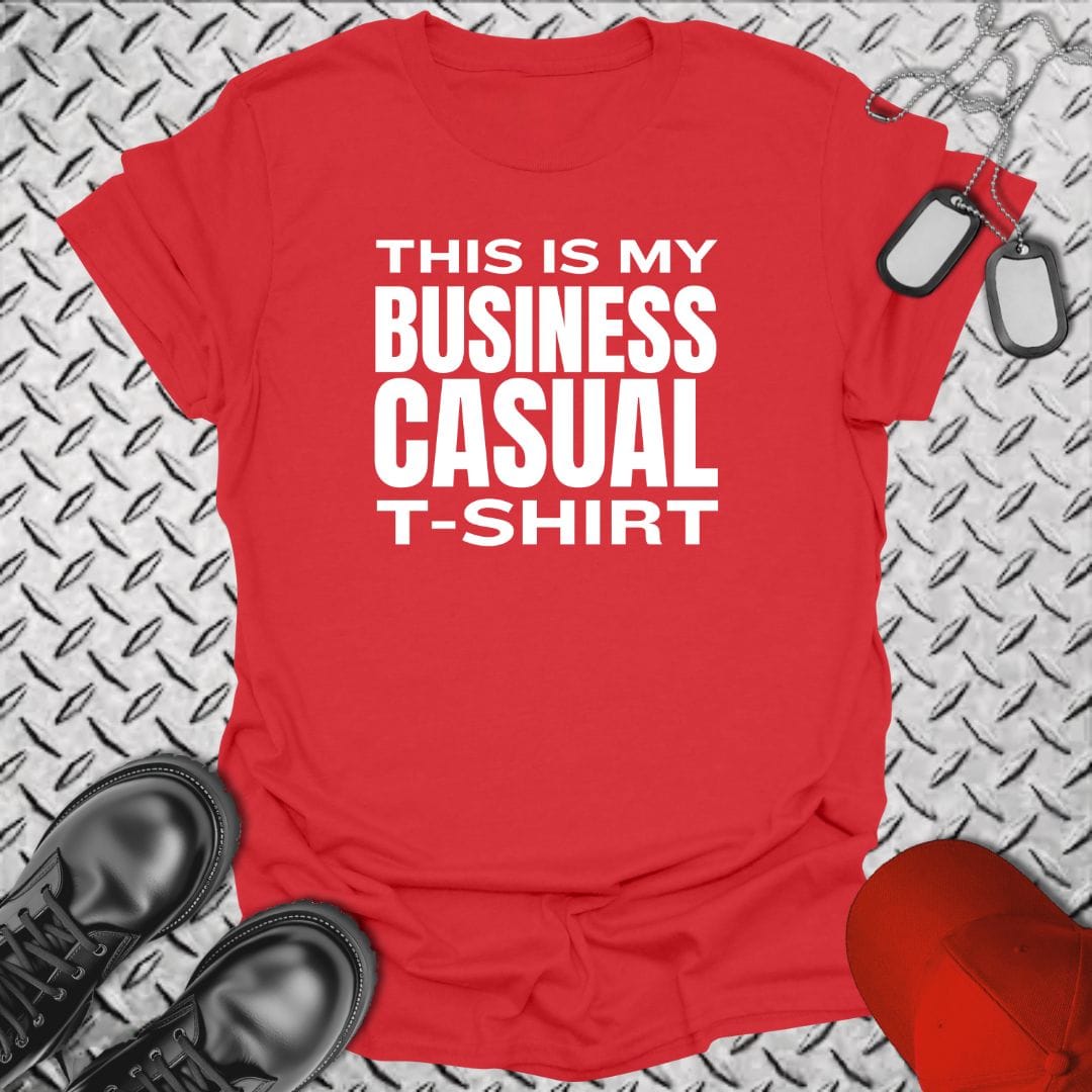 NavyHumor Everyday Tee Red / S This Is My Business Casual T-Shirt