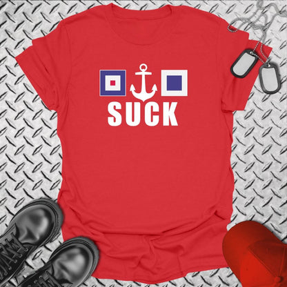 NavyHumor Everyday Tee Red / S W(anchor)S Suck